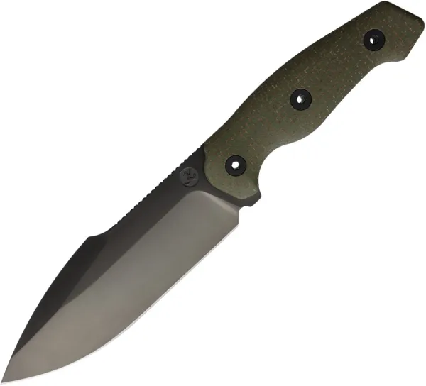 Kunwu Knives Stiffy G Fixed Blade Grn DLC KUNF712GN4