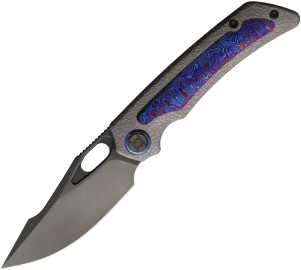Kunwu Knives Jericho Framelock Timascus KUNK713TR23
