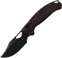 Kunwu Knives DJANGO Crossbar Lock Red/Blk - KUNX707A1