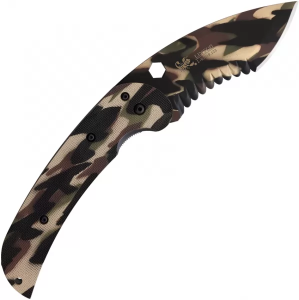 Linton Cutlery Large Tactical Linerlock Camo L92019