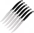 Laguiole Steak Knife Set Black 6 pc - LAG6B