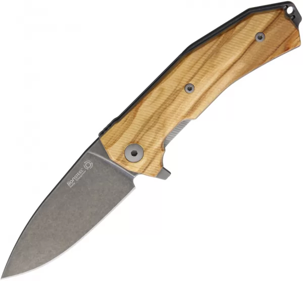 LionSTEEL KUR Linerlock Olive Wood LSTKURBUL