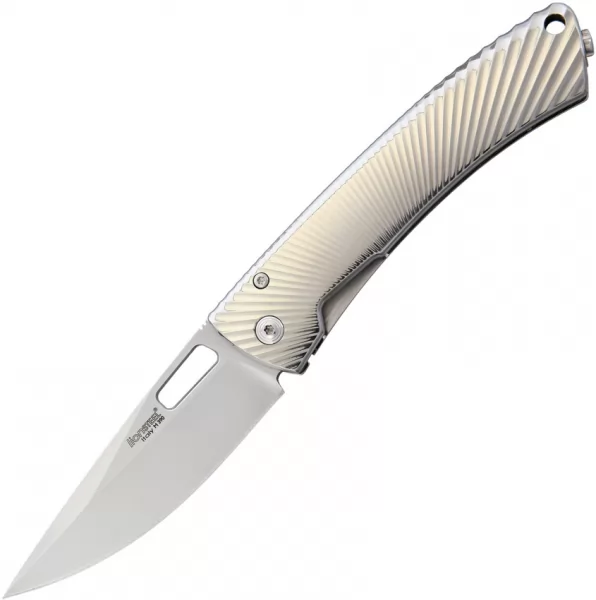 LionSTEEL TiSpine Framelock Gray Shiny LSTTS1GS
