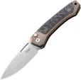 LionSTEEL Twain Button Lock CF Brn - LSTTWBRCF