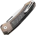 LionSTEEL Twain Button Lock CF Brn LSTTWBRCF