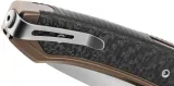 LionSTEEL Twain Button Lock CF Brn LSTTWBRCF