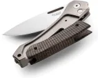 LionSTEEL Twain Button Lock CF Brn LSTTWBRCF