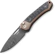 LionSTEEL Twain Button Lock Damascus - LSTTWDBR