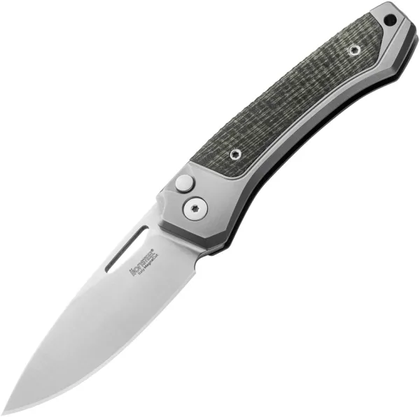 LionSTEEL Twain Button Lock Grn Mic LSTTWGYCVG