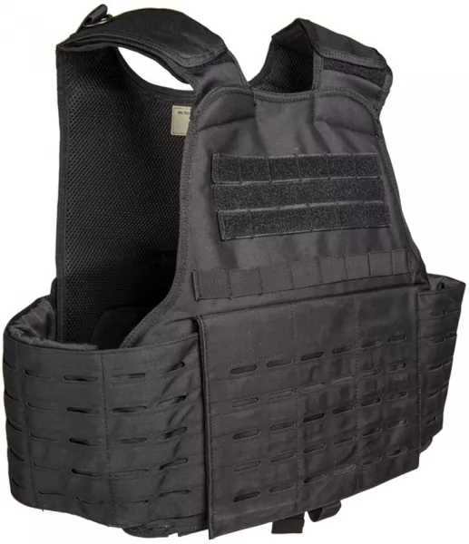 Mil-Tec Black Plate Carrier Vest M4454