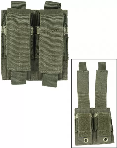 Mil-Tec OD Double Pistol Mag Pouch M4464