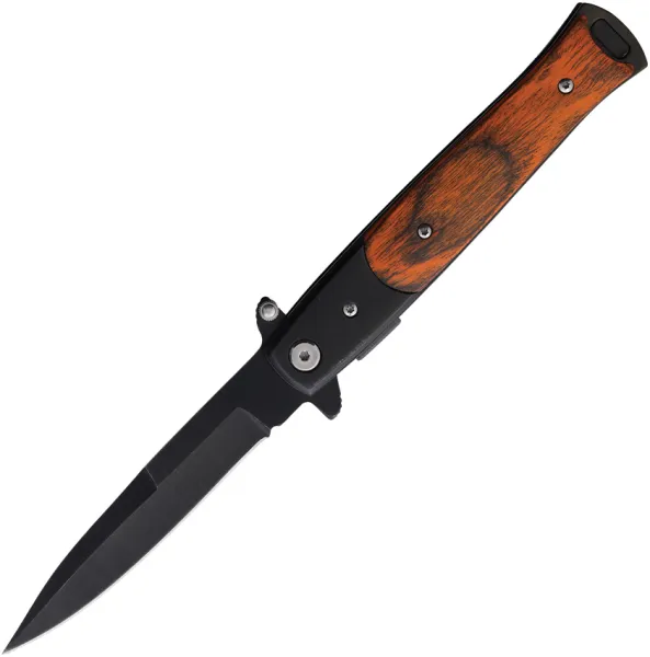 Miscellaneous Linerlock A-O Brown Wood knives M4616