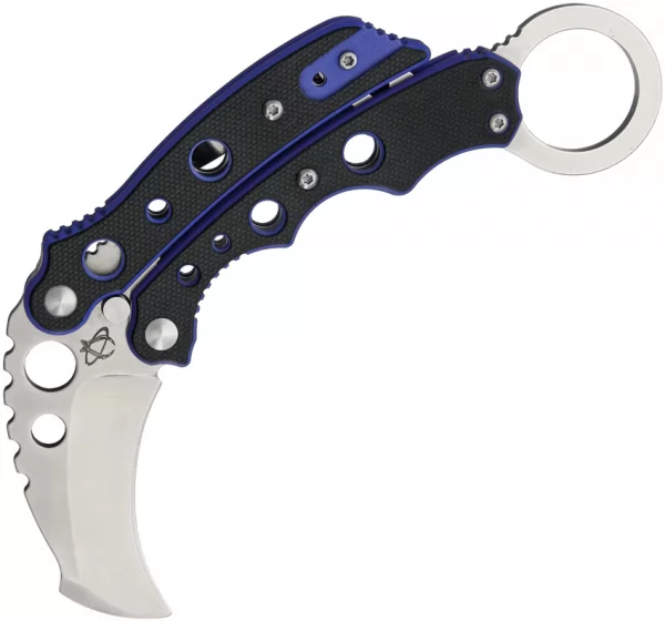 Mantis Vuja De Karambit Blue knives MANMK4B