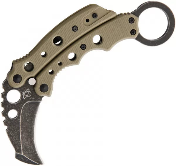Mantis Vuja De Karambit Desert Tan knives MANMK4DTSW