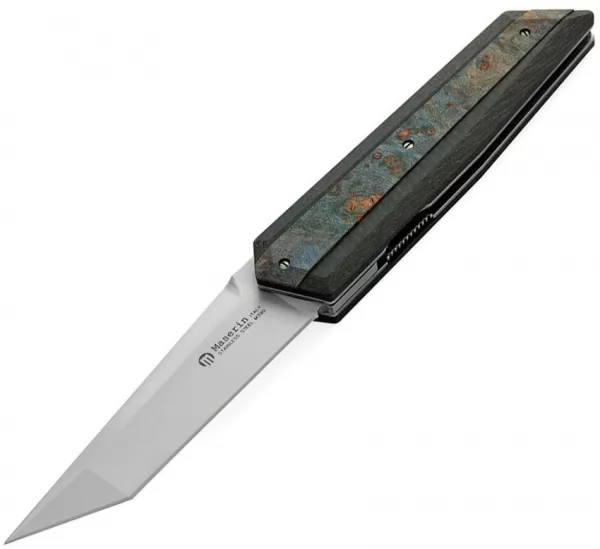 Maserin AM4 Linerlock CF Blue knives MAS376RB