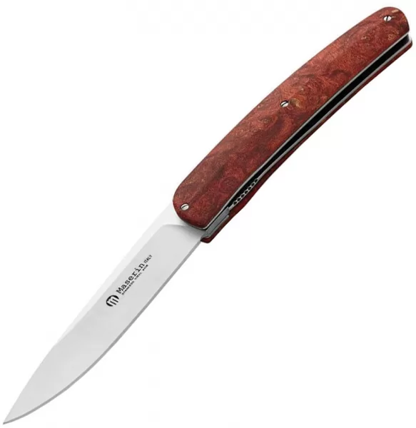 Maserin Gourmet Linerlock Red Burl knives MAS380RR
