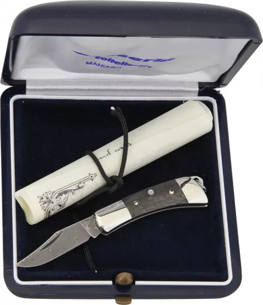 Maserin Mignon Damascus Carbon Fiber knives MAS707CND