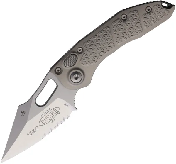 Microtech Auto Stitch S-E Button Lock PS MCT16911NC