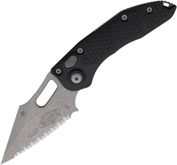 Microtech Auto Stitch S-E Button Lock AP MCT16912AP