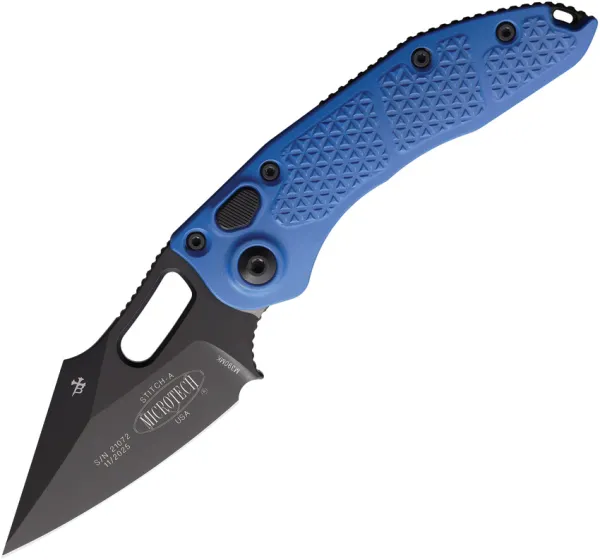 Microtech Auto Stitch S-E Button Lock Bl MCT1691BL