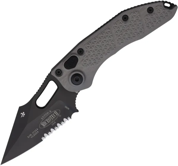 Microtech Auto Stitch S-E Button Lock PS MCT1692NC
