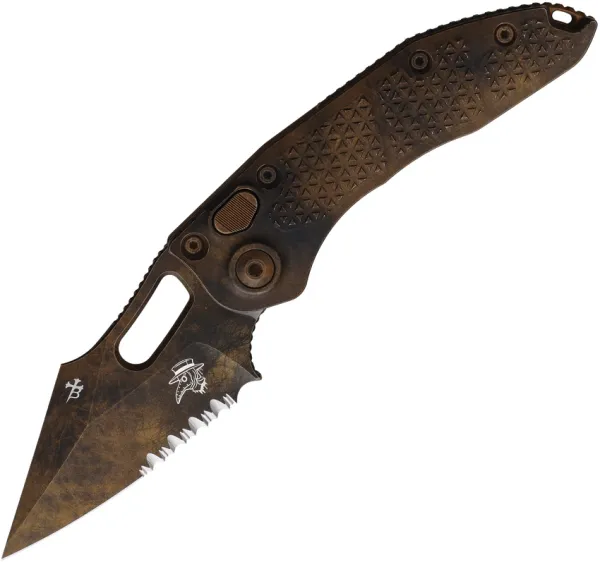 Microtech Auto Stitch S-E Button Lock MCT1692PLOBS