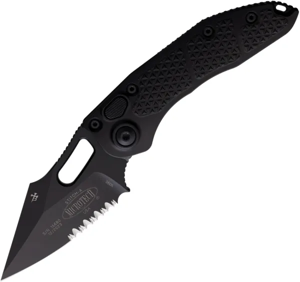 Microtech Auto Stitch S-E Button Lock PS MCT1692T