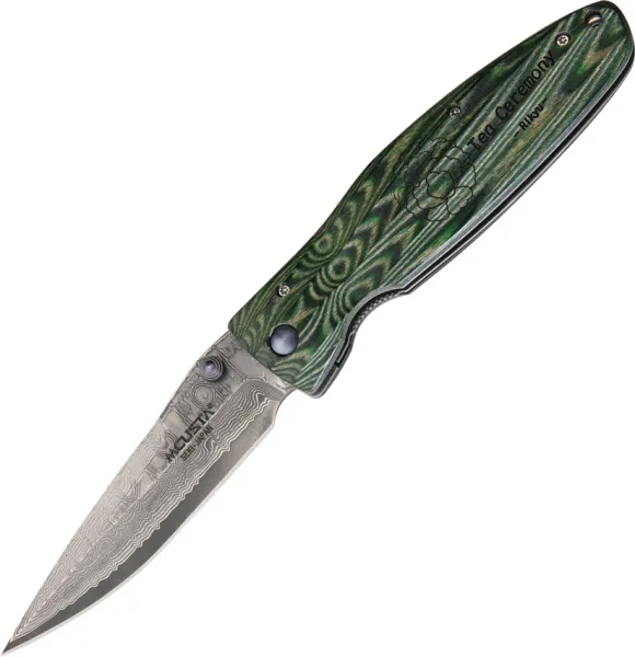 Mcusta Rikyu Linerlock Damascus knives MCU184D