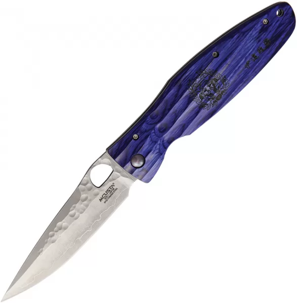 Mcusta Nobunaga Linerlock Blue knives MCU186G