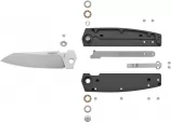 Mercury Logan Mini Linerlock Satin MER9LGMSTALBK
