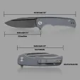 Miguron Knives Talism Linerlock Gray MGR810DG