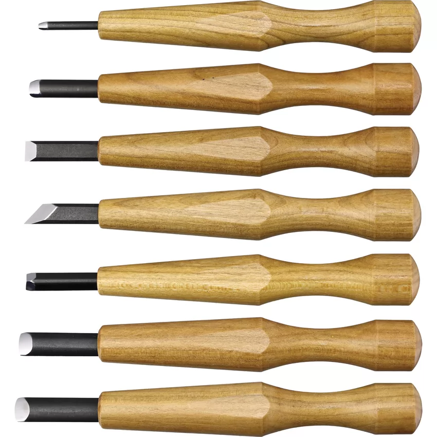 MIKA077 Mikihisa Power Grip Wood Chisel Set 7 Piece