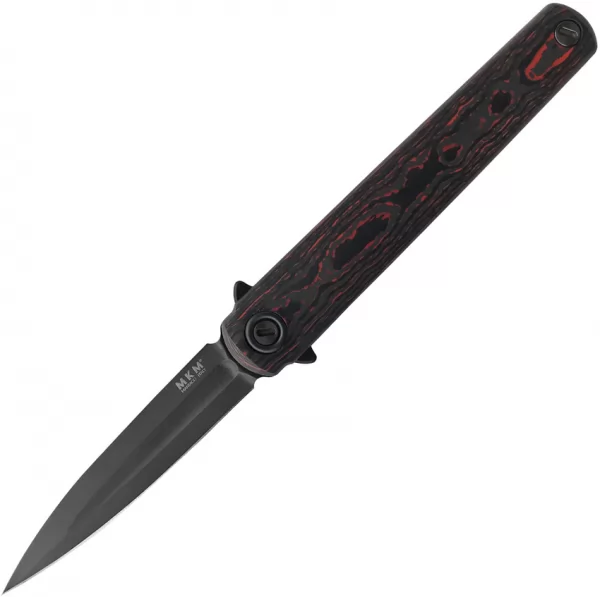 MKM-Maniago Knife Makers Flame Framelock Dagger Lava CF MKMFL02FCLTD