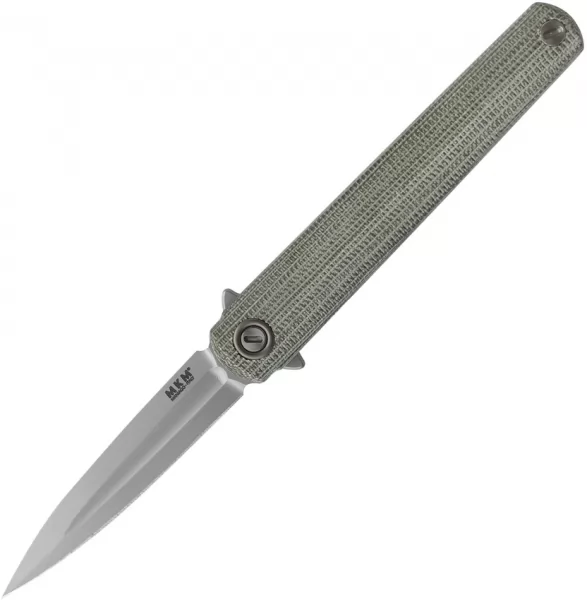 MKM-Maniago Knife Makers Flame Framelock Dagger Micarta MKMFL02GCT