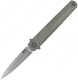 MKM-Maniago Knife Makers Flame Framelock Dagger Micarta - MKMFL02GCT
