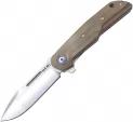 MKM-Maniago Knife Makers Clap Linerlock Green Micarta - MKML0110