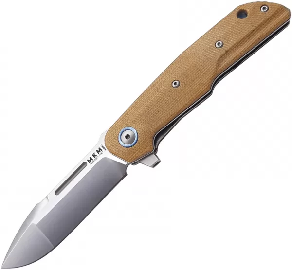 MKM-Maniago Knife Makers Clap Linerlock Natural Micarta MKML0112