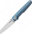 MKM-Maniago Knife Makers Miura Button Lock Ti Blue - MKMMITBL