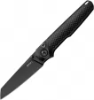 MKM-Maniago Knife Makers Miura Button Lock Ti Black - MKMMITDSW