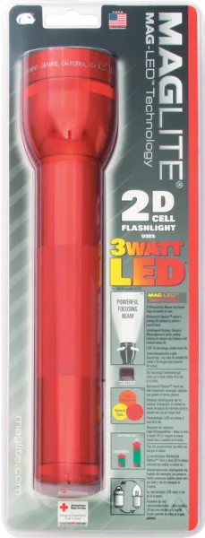 Mag-Lite 2D Cell Flashlight Red flashlights ML51009