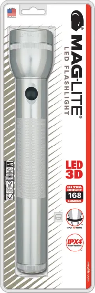 Mag-Lite 3D Cell LED Flashlight Silver flashlights ML51084