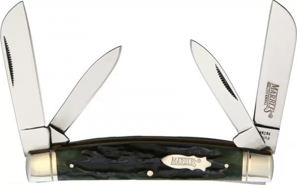 Marbles Congress Green Stag Bone knives MR186