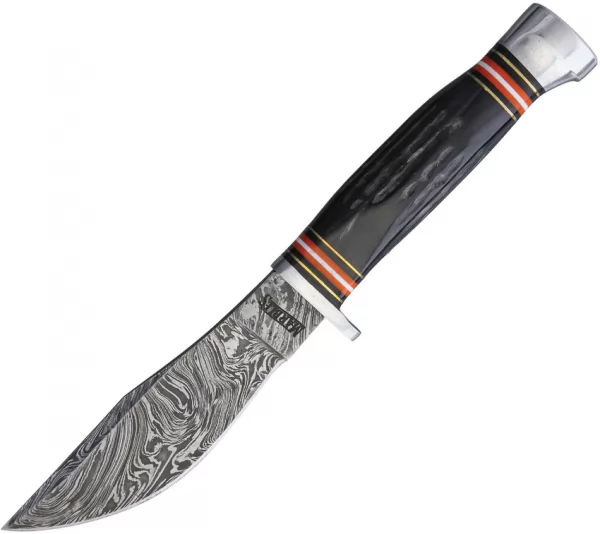 Marbles Fixed Blade Horn Damascus knives MR460