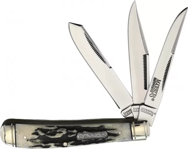 Marbles Three Blade Serpentine Folder knives MR481