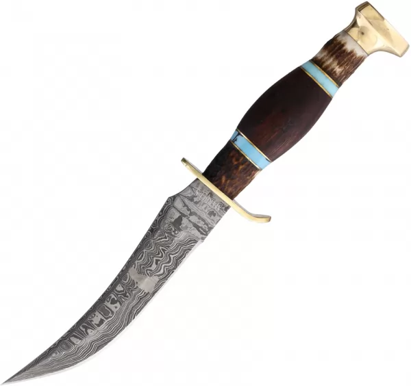 Marbles Skinner Wood-Stag Damascus knives MR490D