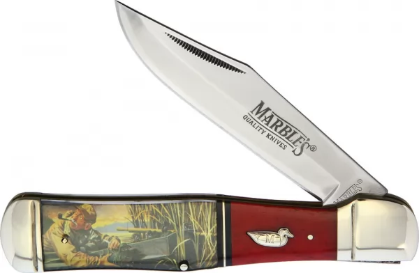 Marbles Wood Duck Decoy Folder knives MR584