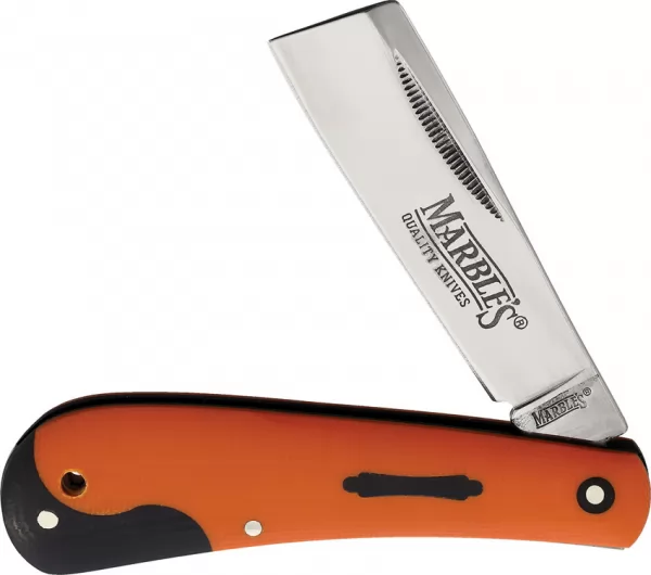 Marbles Folding Razor Orange G10 knives MR595