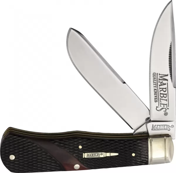 Marbles Trapper Brown Checker knives MR683