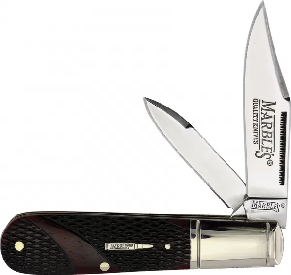 Marbles Barlow Brown Checkered Bone knives MR684