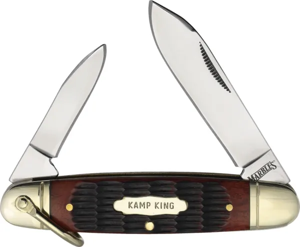 Marbles 2 Blade Folder Brown Bone knives MR721